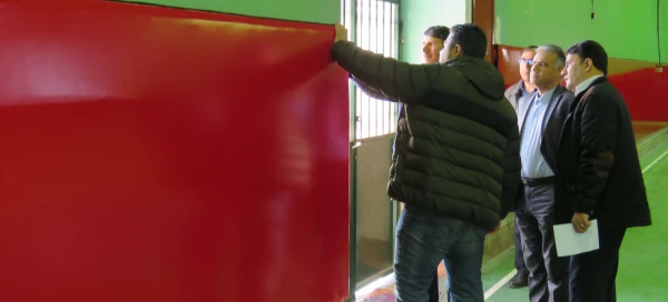 نصب دیوارپوش های ایمن سالن ورزشی الغدیر