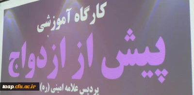 کارگاه آموزشی مهارت های پیش از ازدواج (۱) در پردیس علامه امینی (ره) برگزار شد