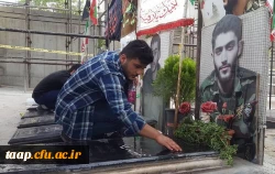 غبار روبی و زیارت مزار شهدا