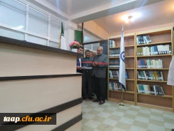 مراسم افتتاح کتابخانه با حضور مدیر محترم پردیس های استانی سرپرست و معاونان و کارکنان اساتید و دانشجو معلمان برگزار شد. 2