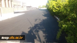 عملیات آسفالت محوطه دانشگاه فرهنگیان پردیس علامه امینی آذربایجانشرقی  با رعایت تمام پروتکل های بهداشتی  3