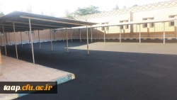 عملیات آسفالت محوطه دانشگاه فرهنگیان پردیس علامه امینی آذربایجانشرقی  با رعایت تمام پروتکل های بهداشتی  5