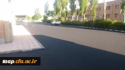 عملیات آسفالت محوطه دانشگاه فرهنگیان پردیس علامه امینی آذربایجانشرقی  با رعایت تمام پروتکل های بهداشتی  8