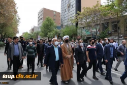 حضور پرشور دانشگاهیان دانشگاه فرهنگیان استان آذربایجان شرقی در راهپیمایی روز قدس 2