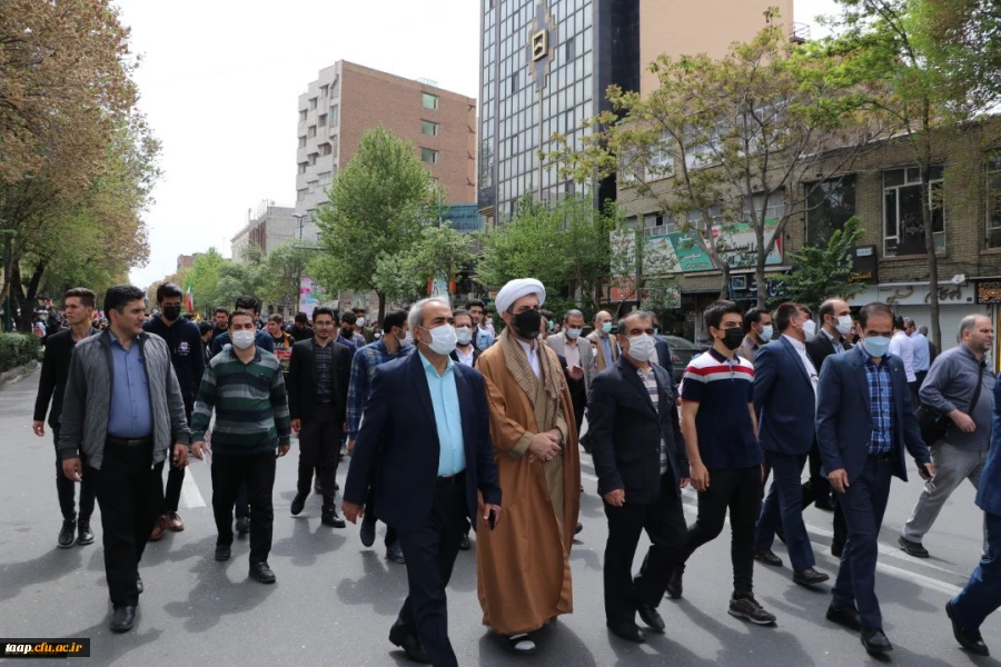 حضور پرشور دانشگاهیان دانشگاه فرهنگیان استان آذربایجان شرقی در راهپیمایی روز قدس 2