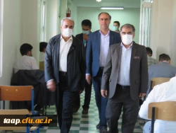 بازدید مدیریریت استانی دانشگاه فرهنگیان به همراه سرپرست و معاونان پردیس علامه امینی تبریز  در اولین روز برگزاری امتحانات -خرداد 1401 11