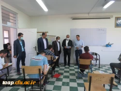 بازدید مدیریریت استانی دانشگاه فرهنگیان به همراه سرپرست و معاونان پردیس علامه امینی تبریز  در اولین روز برگزاری امتحانات -خرداد 1401 12