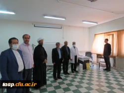 بازدید مدیریت امور پردیس های دانشگاه فرهنگیان استان آذربایجان شرقی دکتر خدیوی،نماینده محترم ولی فقیه حاج آقا نقیان،سرپرست محترم پردیس علامه امینی دکتر عباس زاده و معاونان محترم پردیس و حراست محترم دانشگاه فرهنگیان استان آقای سعدی در اولین روز برگزاری مصاح