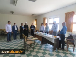 بازدید مدیریت امور پردیس های دانشگاه فرهنگیان استان آذربایجان شرقی دکتر خدیوی،نماینده محترم ولی فقیه حاج آقا نقیان،سرپرست محترم پردیس علامه امینی دکتر عباس زاده و معاونان محترم پردیس و حراست محترم دانشگاه فرهنگیان استان آقای سعدی در اولین روز برگزاری مصاح