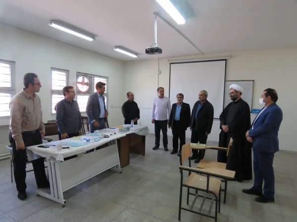 بازدید مدیریت امور پردیس های دانشگاه فرهنگیان استان آذربایجان شرقی دکتر خدیوی،نماینده محترم ولی فقیه حاج آقا نقیان،سرپرست محترم پردیس علامه امینی دکتر عباس زاده و معاونان محترم پردیس و حراست محترم دانشگاه فرهنگیان استان آقای سعدی در اولین روز برگزاری مصاح