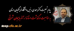 پیام تسلیت دکتر احمدی رئیس دانشگاه فرهنگیان استان به مناسبت درگذشت استاندار آذربایجان شرقی 2
