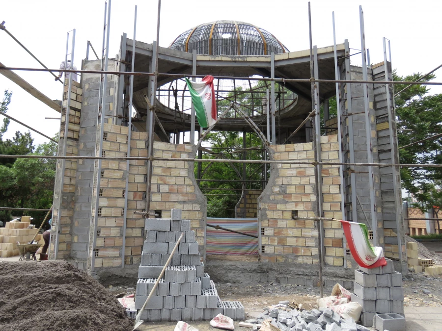 یادمان شهید گمنام با پیشرفت بیش از ۸۰ درصد در پردیس علامه امینی  14