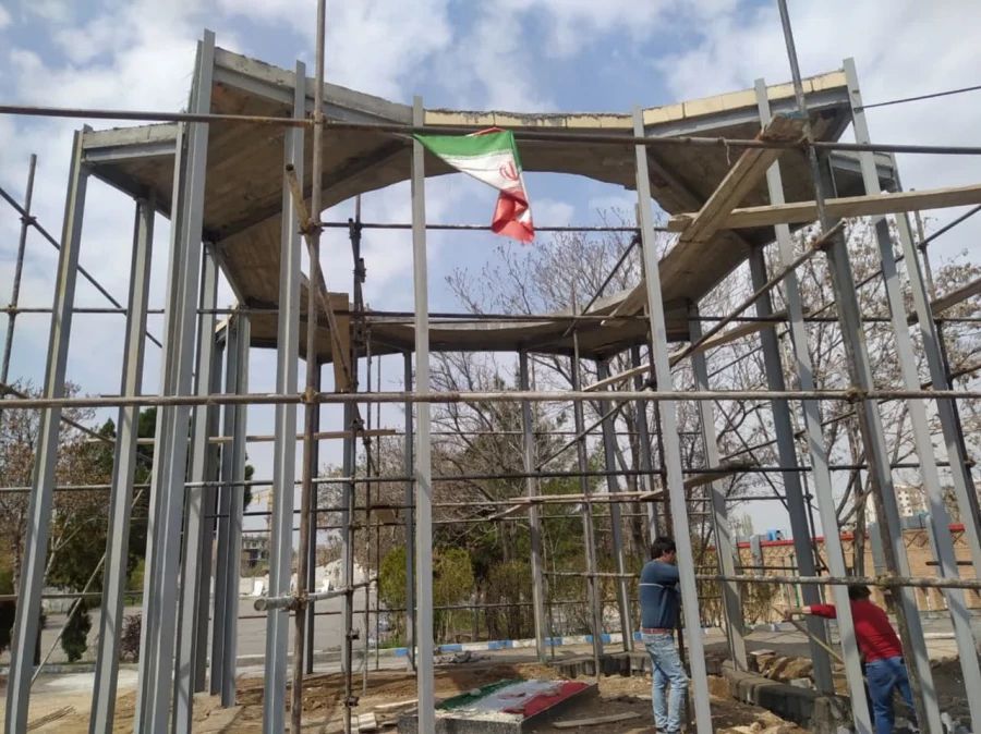 یادمان شهید گمنام با پیشرفت بیش از ۸۰ درصد در پردیس علامه امینی  17