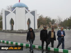  مشاورمحترم شهردار تبریز جناب آقای جعفرزاده و جناب آقای کریمی معاونت توسعه منابع و اموردانشجویی و شهردارناحیه 2 منطقه 3  از پردیس علامه امینی تبریز بازدید کردند. 5