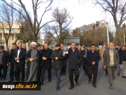 حضور پر شور خانواده ولایتمدار دانشگاه فرهنگیان آذربایجان شرقی در راهپیمایی محکومیت اغتشاشگران آمریکایی و صهیونیستی 8