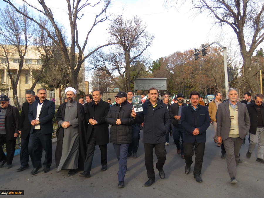 حضور پر شور خانواده ولایتمدار دانشگاه فرهنگیان آذربایجان شرقی در راهپیمایی محکومیت اغتشاشگران آمریکایی و صهیونیستی 8