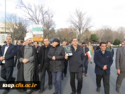 حضور پر شور خانواده ولایتمدار دانشگاه فرهنگیان آذربایجان شرقی در راهپیمایی محکومیت اغتشاشگران آمریکایی و صهیونیستی 9