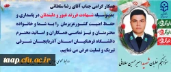 پیام تسلیت در پی شهادت فرزند همکار عزیزمان آقای رضا سلطانی  4